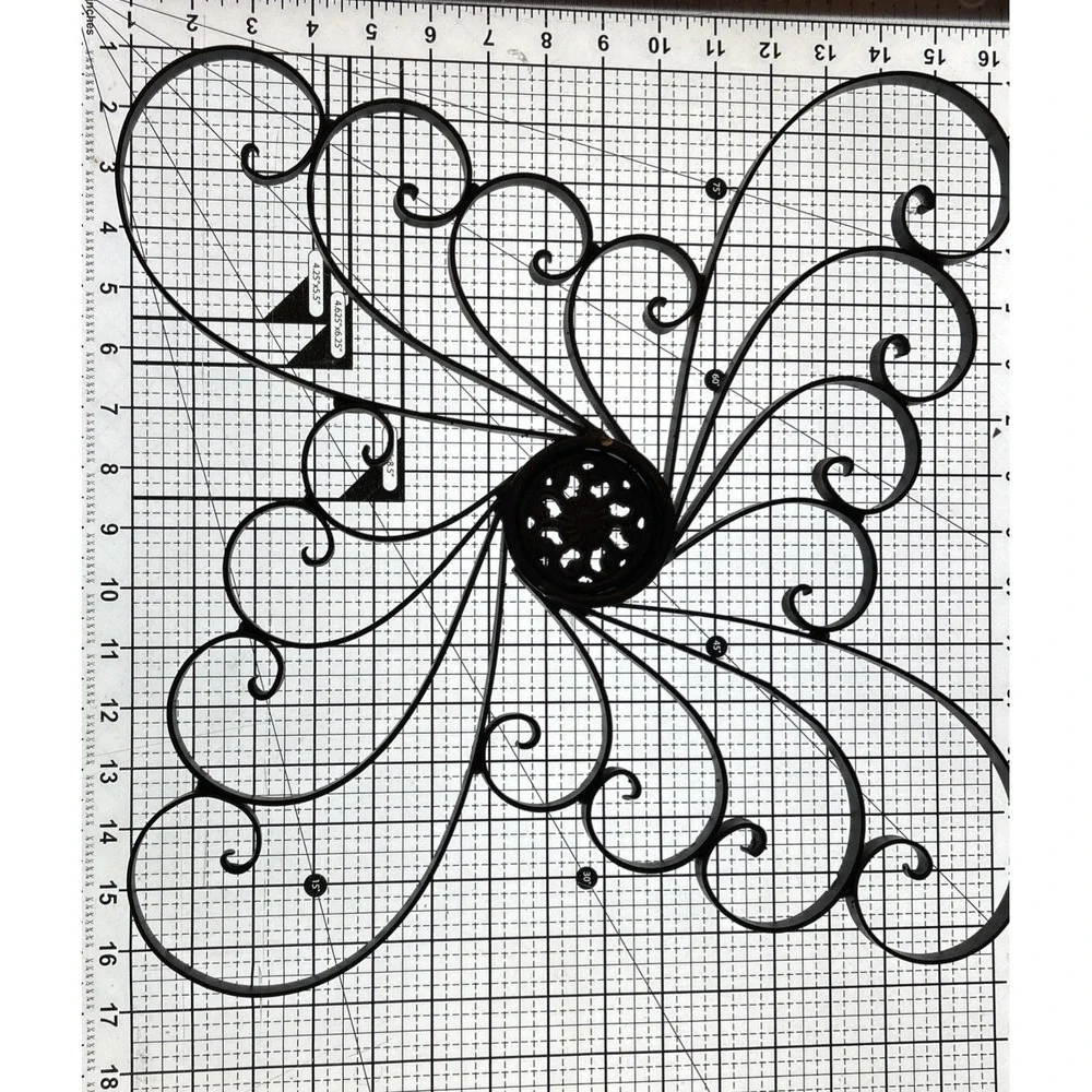 Vintage Art Deco Scroll Decorative Garden Wall Hanging Metal